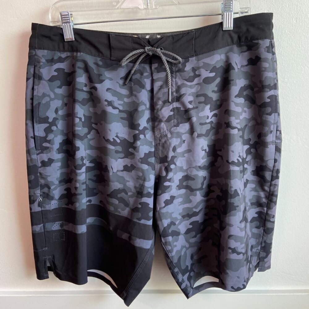 Bylt Gray & Black Camo Costal Board Short